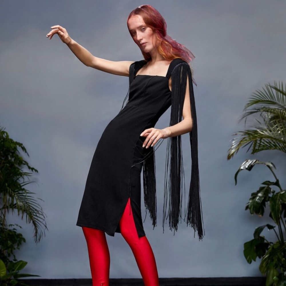 NWT Unique Black Dress sz L